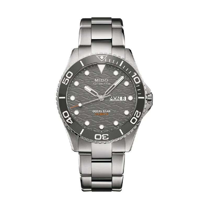 men's chronograph watches with tide design -Ocean Star 200C Grey