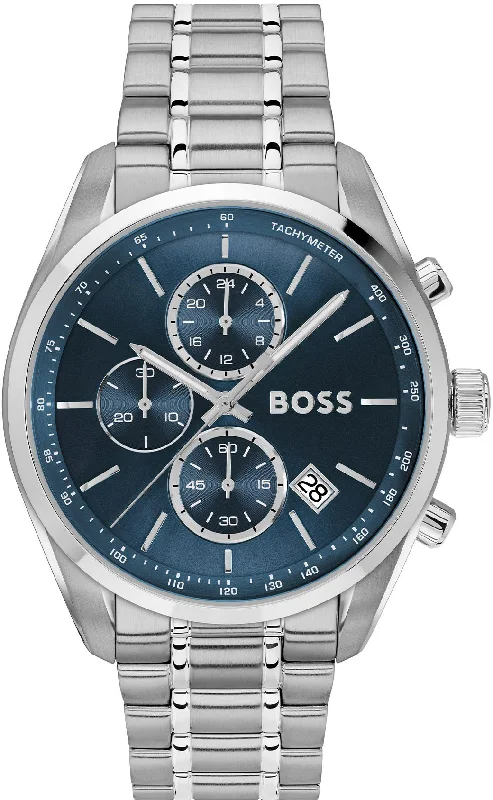 men's mechanical watches with vibration alert design -Boss Grand Prix 44