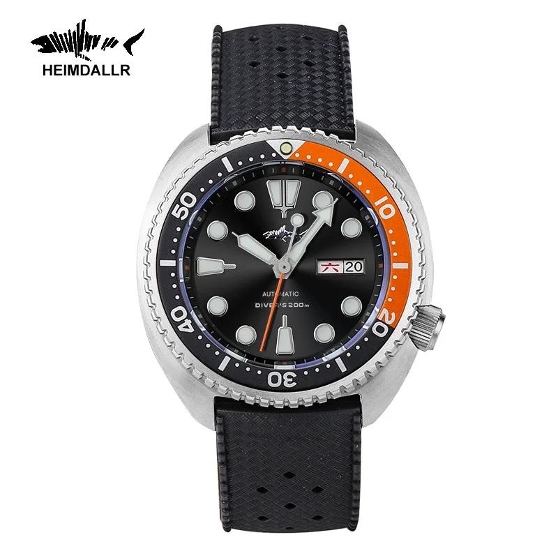 men's Japanese dive watches -Heimdallr Sharkey Titanium Mini Turtle Dive Watch