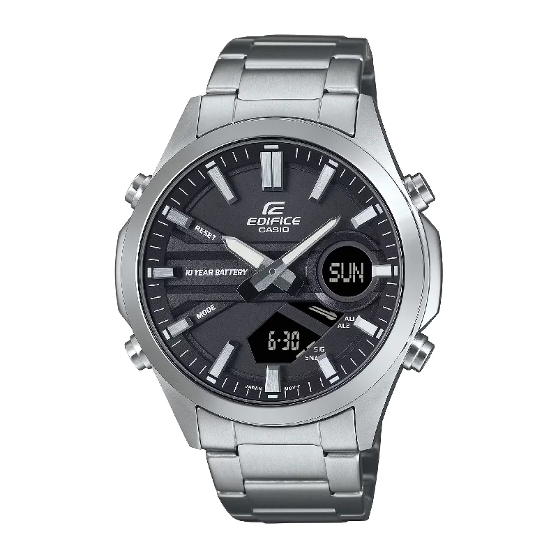 men's Cartier custom engraving design watches -CASIO EDIFICE EFV-C120D-1ADF ANALOG DIGITAL MEN WATCH