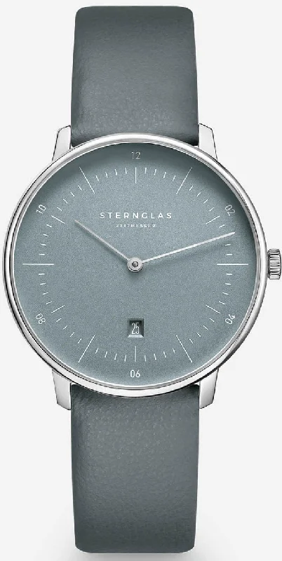 women's mechanical watches for watch collectors -Sternglas Naos XS Edition Flora Ice Blue