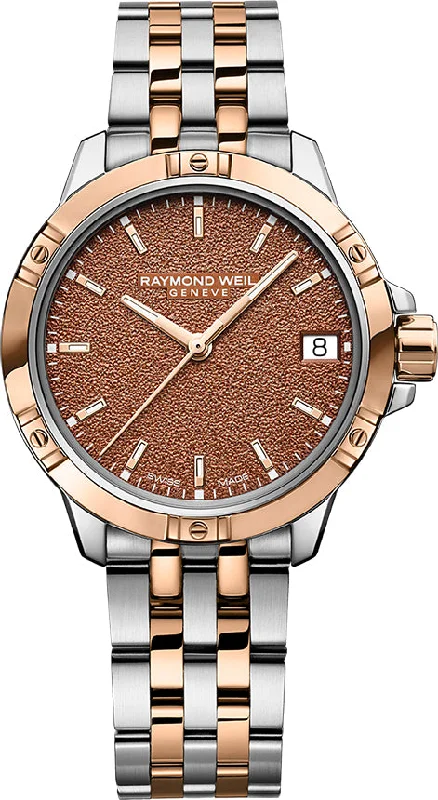 women's Raymond Weil with metal straps -Raymond Weil Tango Two Tone Terra Cotta Frost women's Raymond Weil with metal straps -Raymond Weil Tango Two Tone Terra Cotta Frost