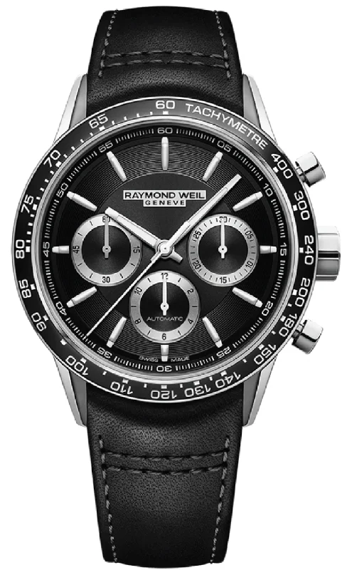 men's stainless steel chronograph watches -Raymond Weil Freelancer Chronograph Tri-Compax men's stainless steel chronograph watches -Raymond Weil Freelancer Chronograph Tri-Compax