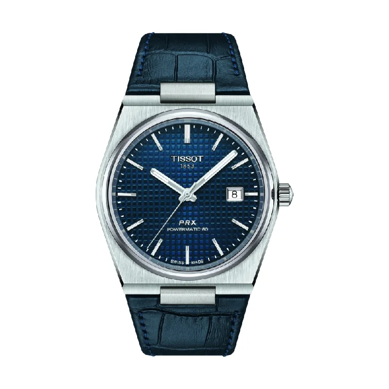 men's GMT watches with spring drive display function -PRX Automatic Powermatic 80 40mm Blue on Strap men's GMT watches with spring drive display function -PRX Automatic Powermatic 80 40mm Blue on Strap