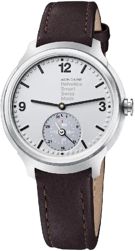 Mens Smart Watches Quick Charging-Mondaine Watch Helvetica No1 Smartwatch