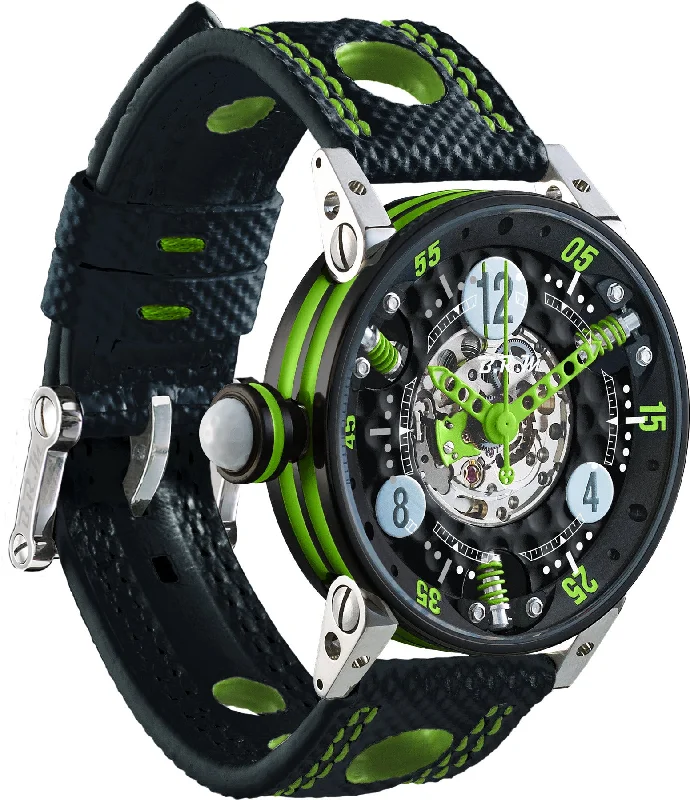 women's mechanical watches with luminescent display -B.R.M. Golf Master Ladies Lime Green Hands