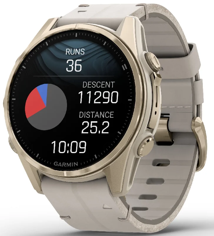 Smart Watches for Mens Affordable-Garmin Fenix 8 43mm Sapphire AMOLED Soft Gold Limestone Leather Smart Watches for Mens Affordable-Garmin Fenix 8 43mm Sapphire AMOLED Soft Gold Limestone Leather