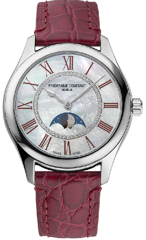 women's mechanical watches for outdoor adventures -Frederique Constant Watch Classics Elegance Luna Ladies