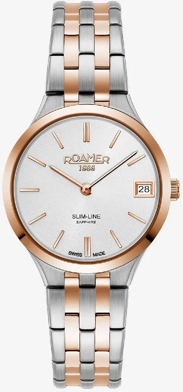 women's mechanical watches with monogram engraving display function -Roamer Slim-Line Classic Ladies women's mechanical watches with monogram engraving display function -Roamer Slim-Line Classic Ladies