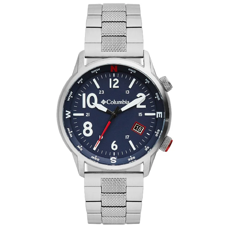 Unisex Solar Powered Style Watches-Columbia Navy Blue Outbacker Watch CSC01-007