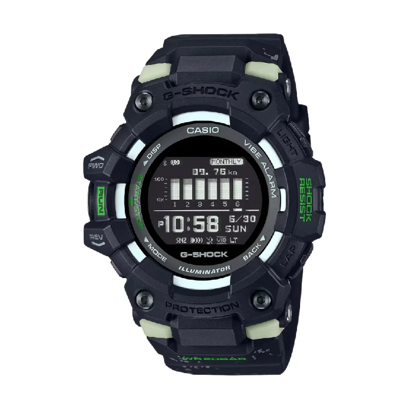 men's Cartier spring drive watches -CASIO G-SHOCK GBD-100LM-1DR G-SQUAD BLACK WATCH