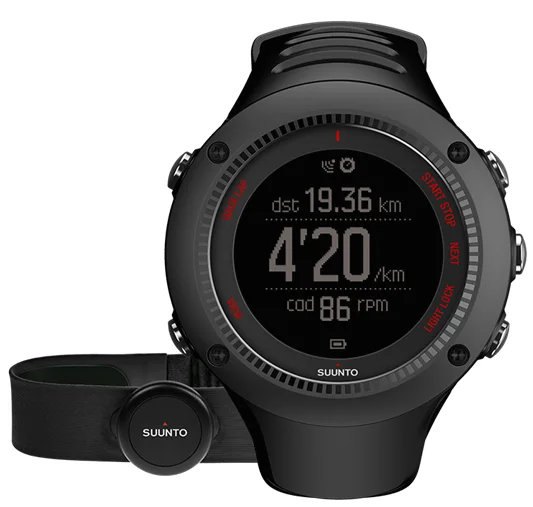 Mens Smart Watches Blood Pressure Monitoring-Suunto Watch Ambit3 Run Black (HR) D