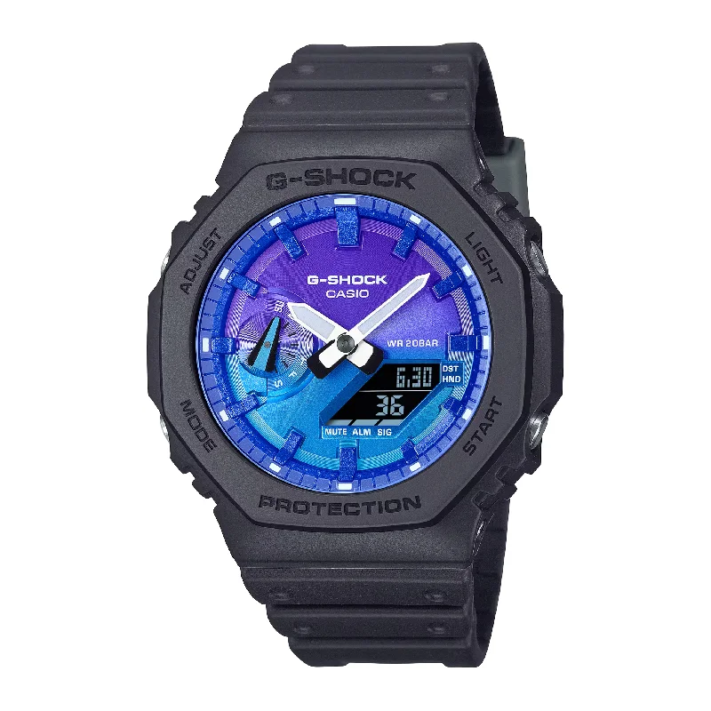 men's digital watches with world time style design -CASIO G-SHOCK GA-2100FL-1ADR STANDARD ANALOG-DIGITAL BLUE MEN WATCH men's digital watches with world time style design -CASIO G-SHOCK GA-2100FL-1ADR STANDARD ANALOG-DIGITAL BLUE MEN WATCH