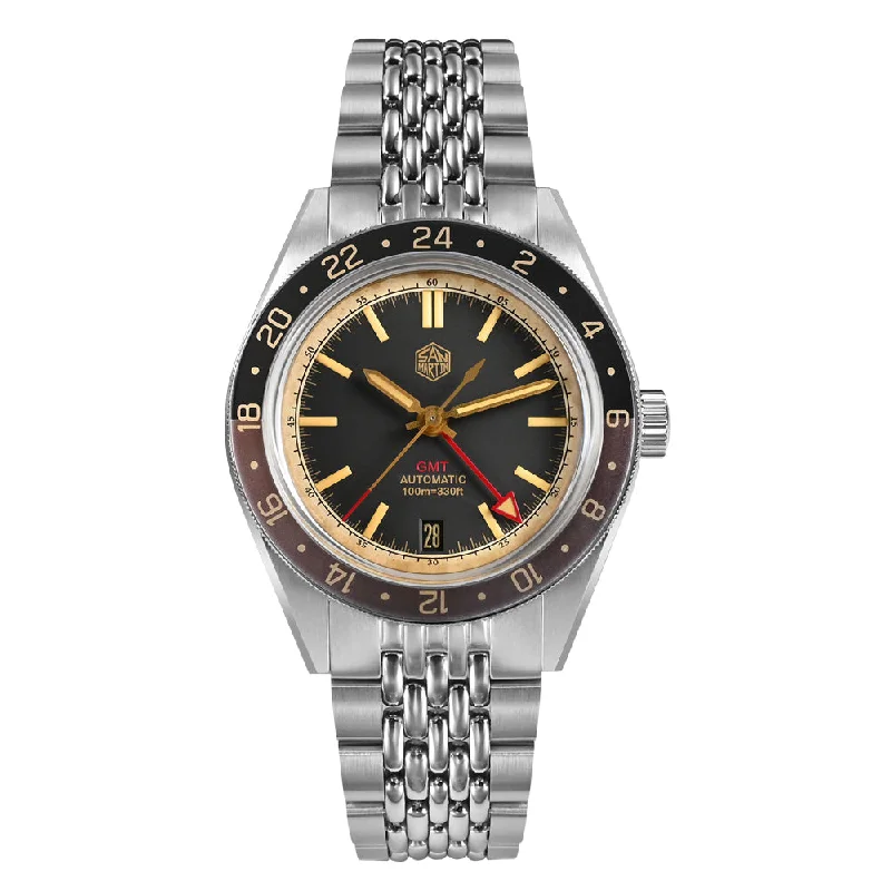 men's GMT watches with solar display function -★Spring Sale★San Martin Vintage Style NH34 GMT Men Watch SN0116G-V6 men's GMT watches with solar display function -★Spring Sale★San Martin Vintage Style NH34 GMT Men Watch SN0116G-V6