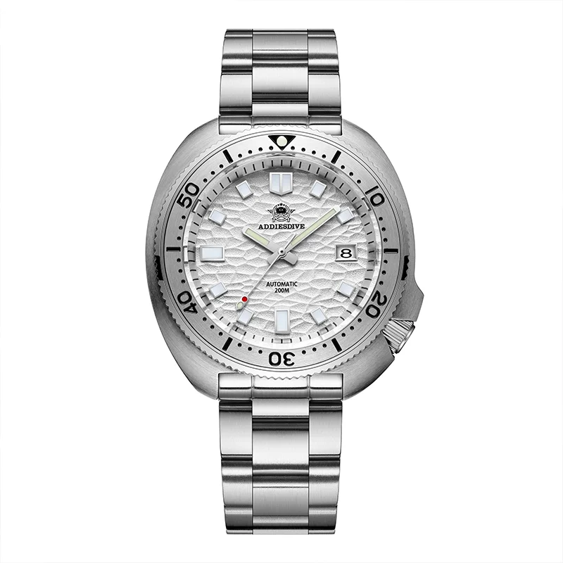 men's rubber strap dive watches -Addiesdive Water Ripple 6105 Dive Watch AD2117
