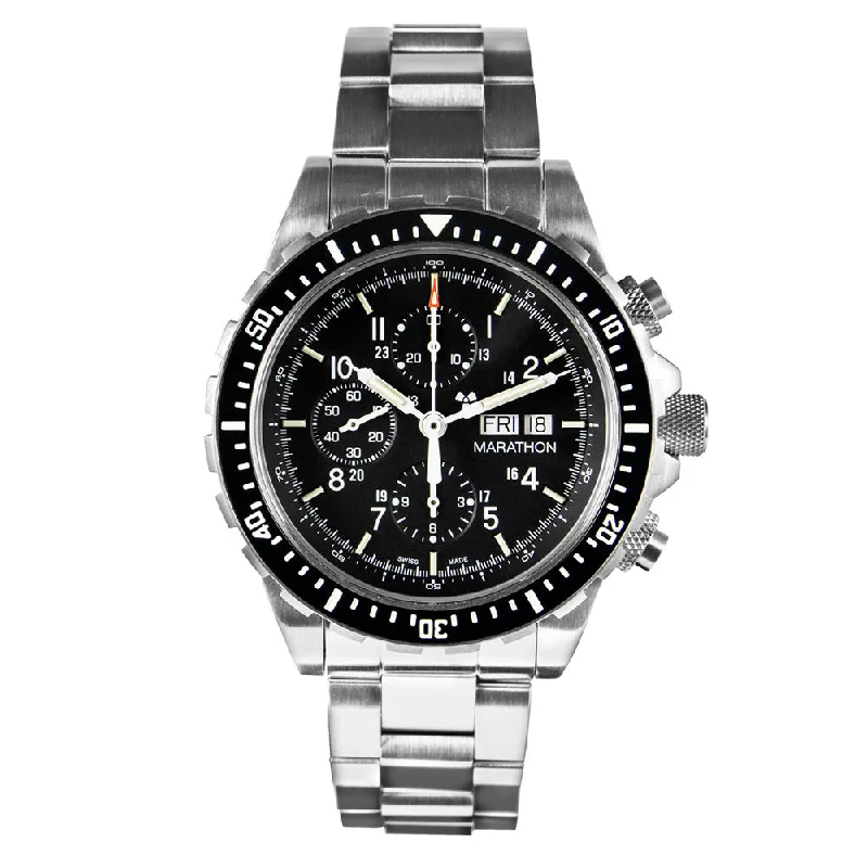 men's field watches with Swiss SuperLuminova style design -Search & Rescue Pilot's Automatic Chronograph (CSAR) - 46mm