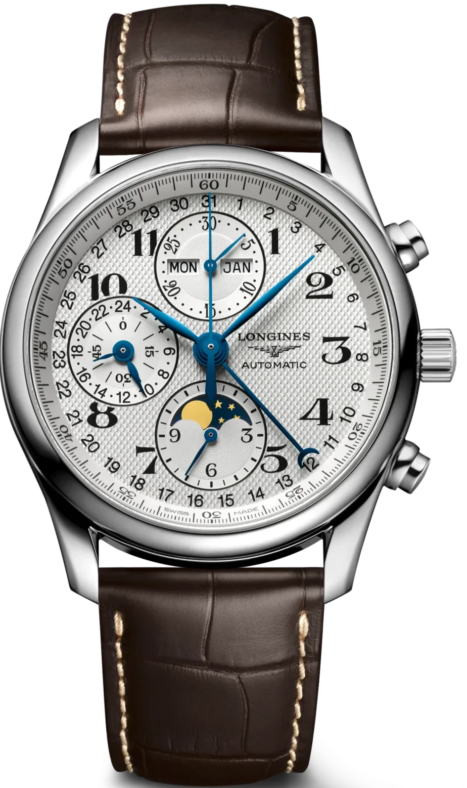 men's mechanical watches with magnifying design -Longines Master Collection Mens