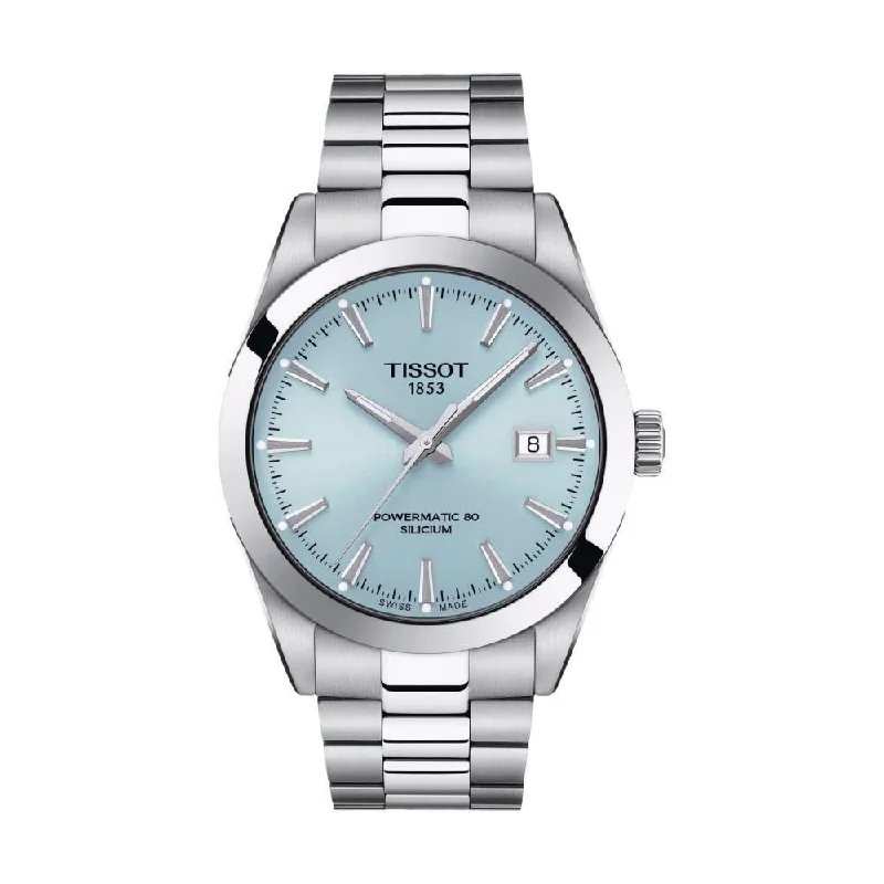 roman-numeral dress watches-Gentleman Powermatic 80 Silicium 40mm - Blue Ice on Bracelet roman-numeral dress watches-Gentleman Powermatic 80 Silicium 40mm - Blue Ice on Bracelet