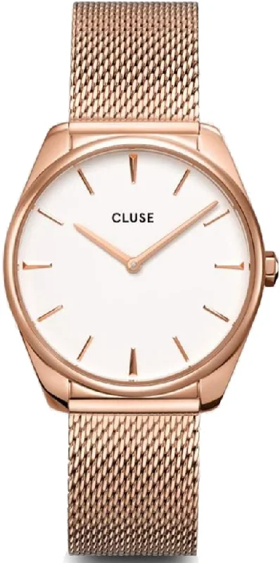 women's mechanical watches with nylon style straps -Cluse Watch Feroce Ladies