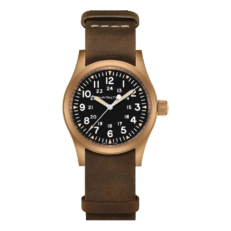 men's dive watches with tide style -Khaki Field Mechanical Bronze