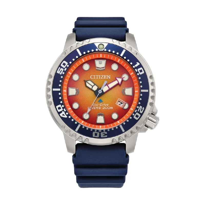 men's dive watches with BGW9 SuperLuminova hands -Promaster Dive Orange Dial