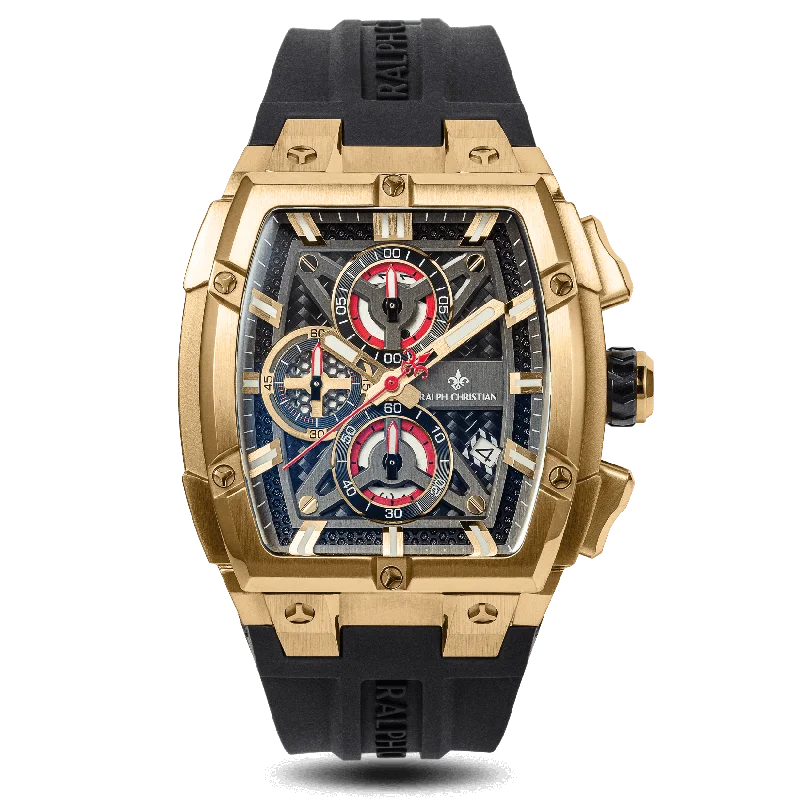 men's mechanical watches with moon phase -The Polaris Chrono - Obsidian Black