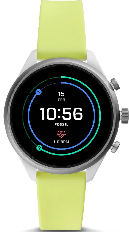 Mens Smart Watches Emergency SOS-Fossil Watch Sport Smartwatch Neon Silicone