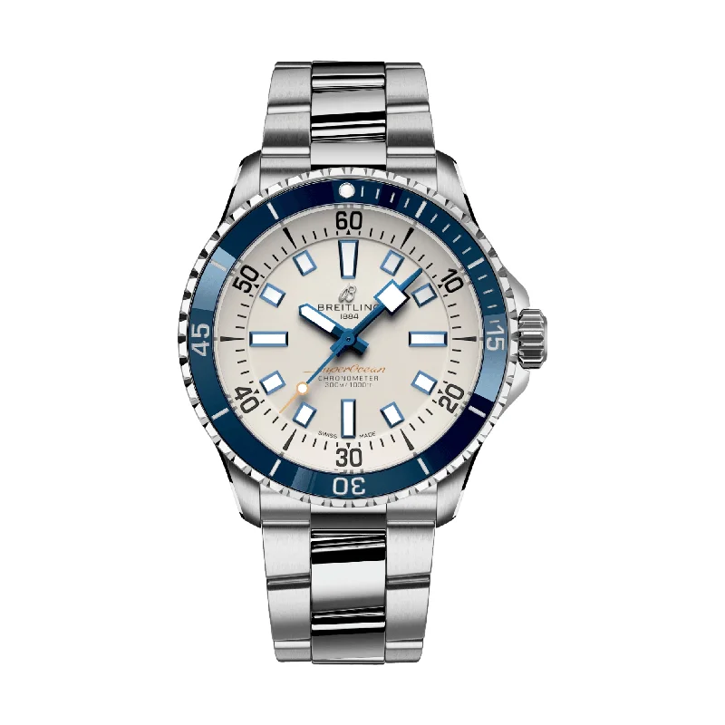 briefcase-coordinated dress-Superocean Automatic 42mm Stainless Steel - Cream