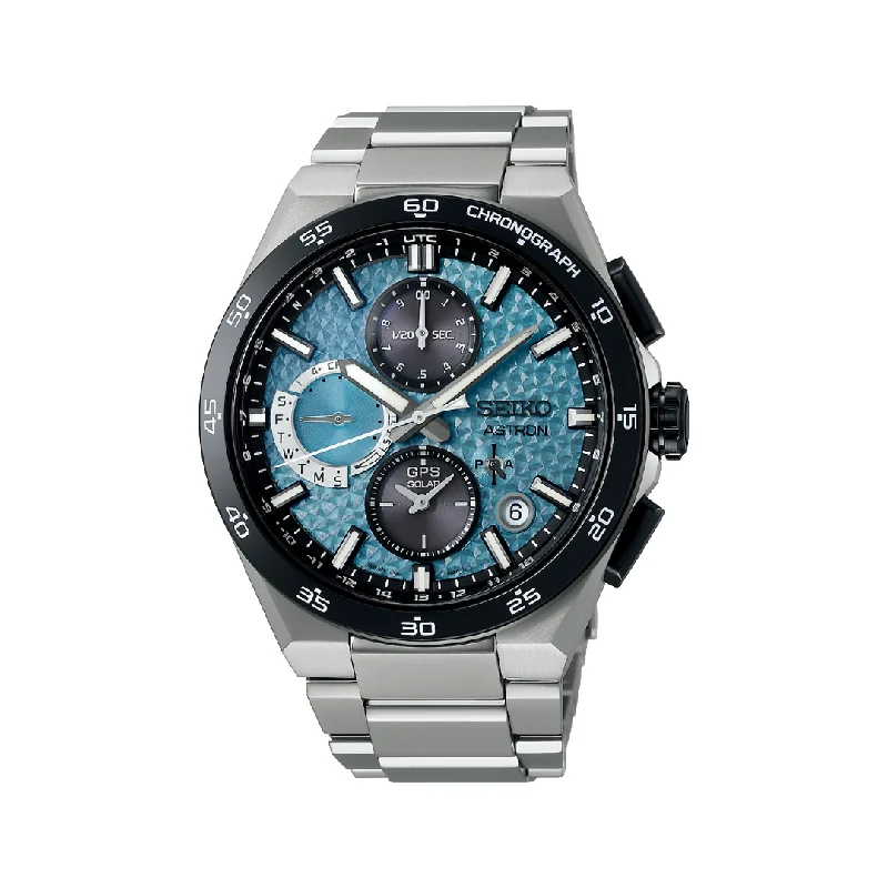 men's chronograph watches with magnifying style design -SEIKO ASTRON SSH157J1 ‘STARFULL SKY’ 5X GPS SOLAR CHRONOGRAPH LIMITED EDITION MEN WATCH