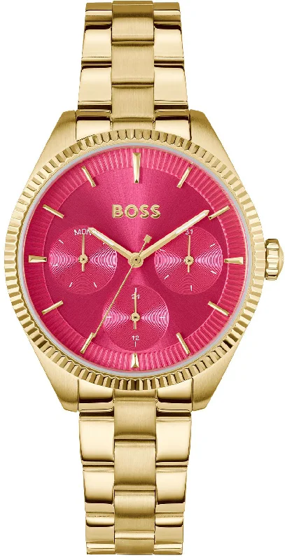 women's mechanical watches with concave design -Boss Sage Sport