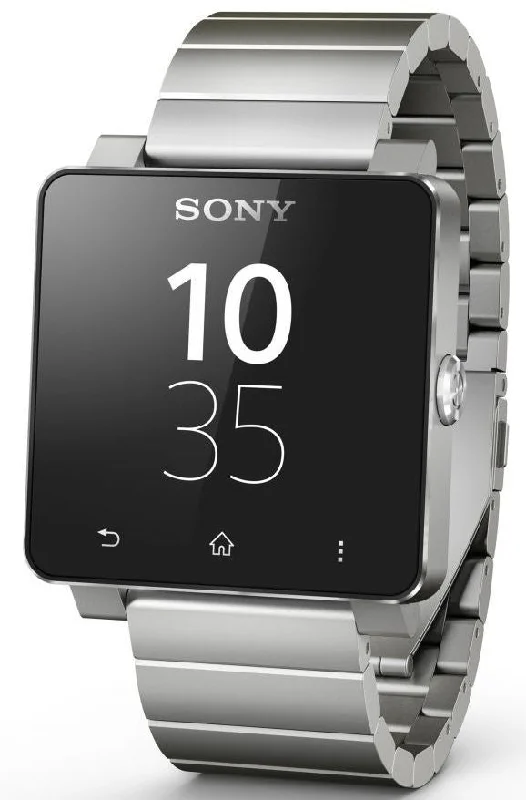 Mens Smart Watches Electrocardiogram-Sony Smartwatch 1 Silver