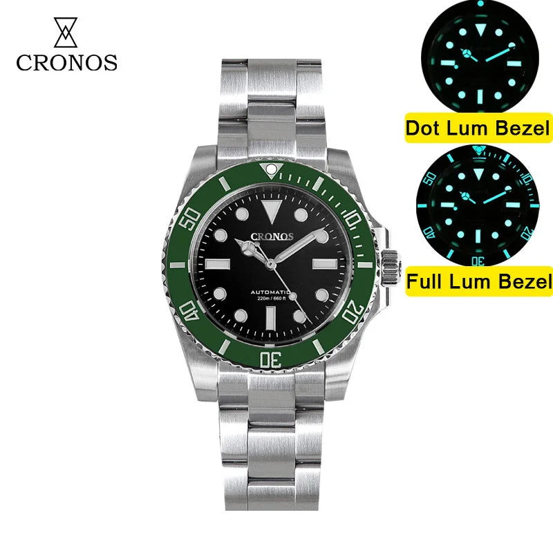black dial - green bezel