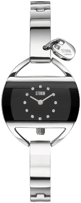 women's Storm logo engraving watches -Storm Temptress Charm Black