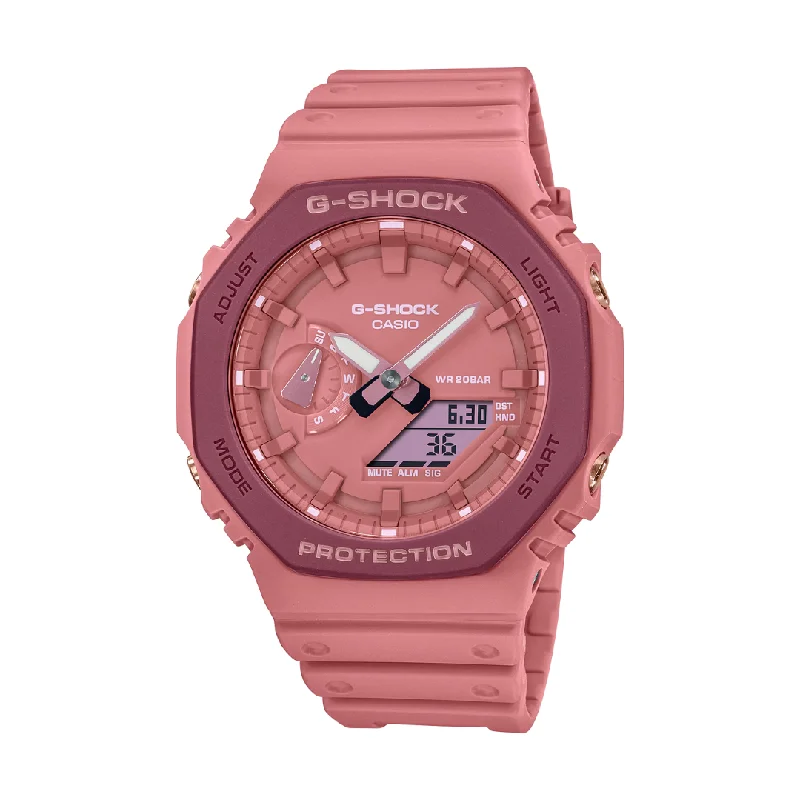 men's digital watches with timer style design -CASIO G-SHOCK GA-2110SL-4A4DR STANDARD ANALOG-DIGITAL PINK WATCH