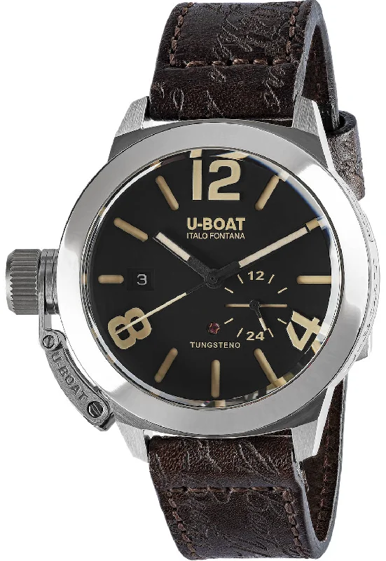 men's mechanical watches with power reserve -U-Boat Classico 42 Tungsten Black