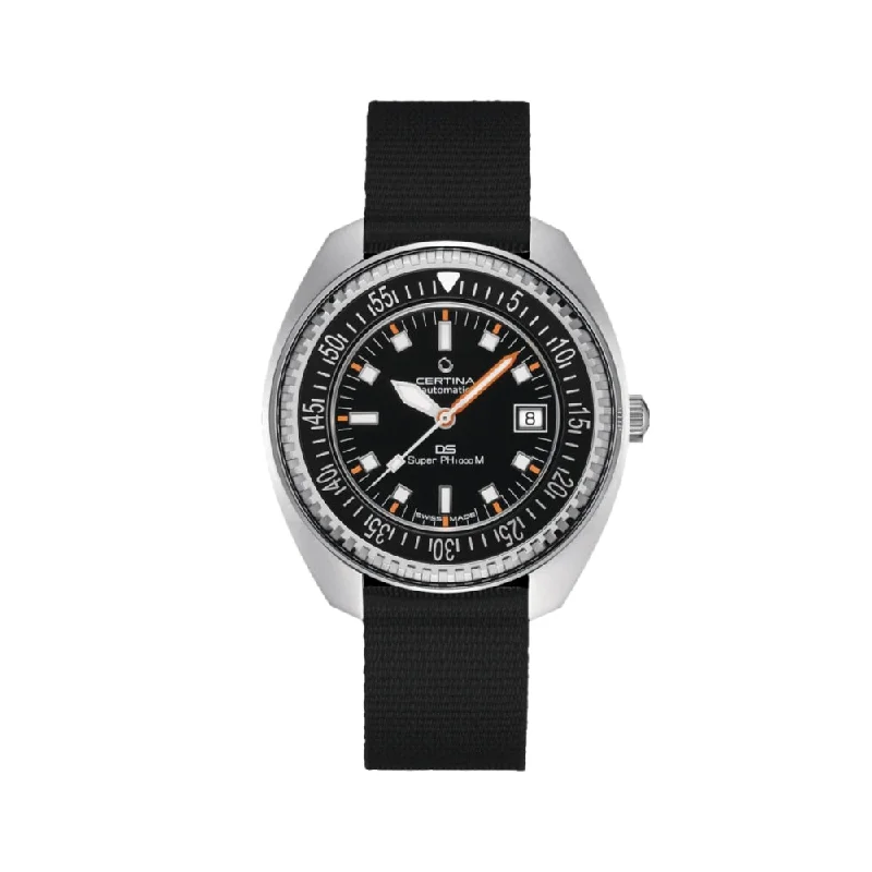 men's sport dive watches -DS SUPER PH1000M Black Dial