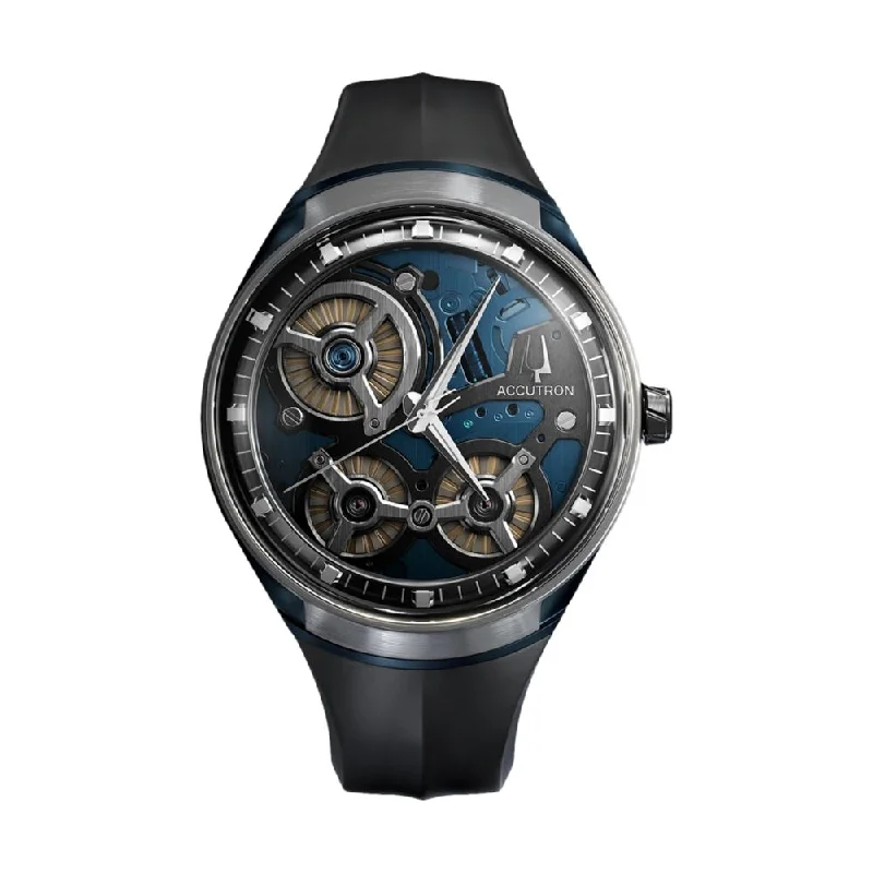 men's chronograph field watches -ElectroStatic Spaceview DNA Blue and Grey