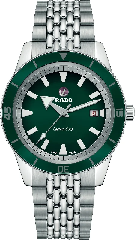men's mechanical watches with solar display function -Rado Captain Cook Automatic