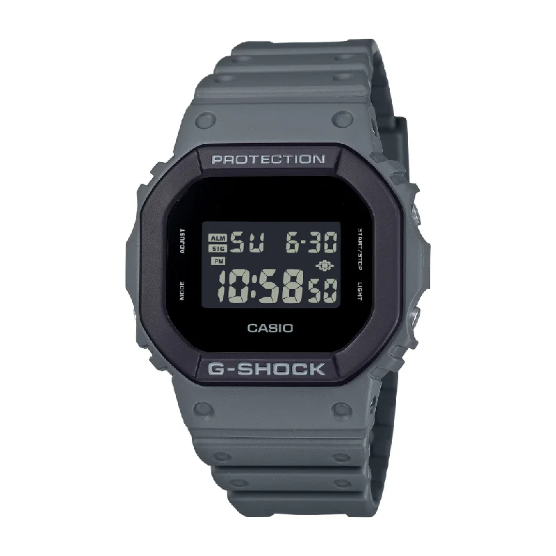 men's Cartier backlight design watches -CASIO G-SHOCK DW-5610UU-8DR SPECIAL COLOUR MODELS GREY WATCH
