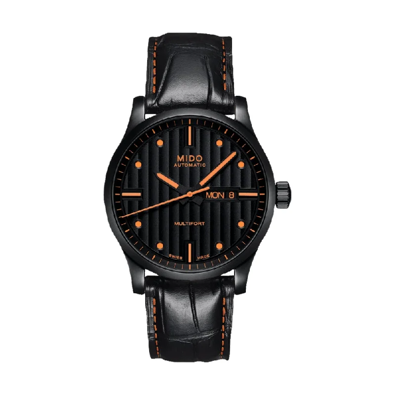 men's field watches with sapphire crystal -Multifort Black Special Edition