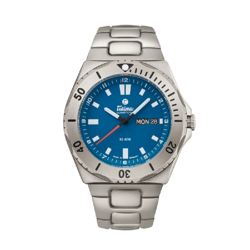 men's Seiko phosphorescent design watches -TUTIMA GLASHÜTTE M2 SEVEN SEAS 6151-12 AUTOMATIC MEN WATCH