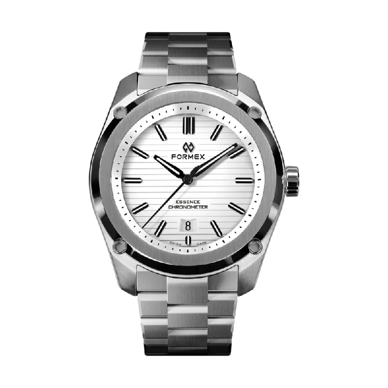 men's dive watches with nylon straps -Essence Automatic Chronometer White 39mm