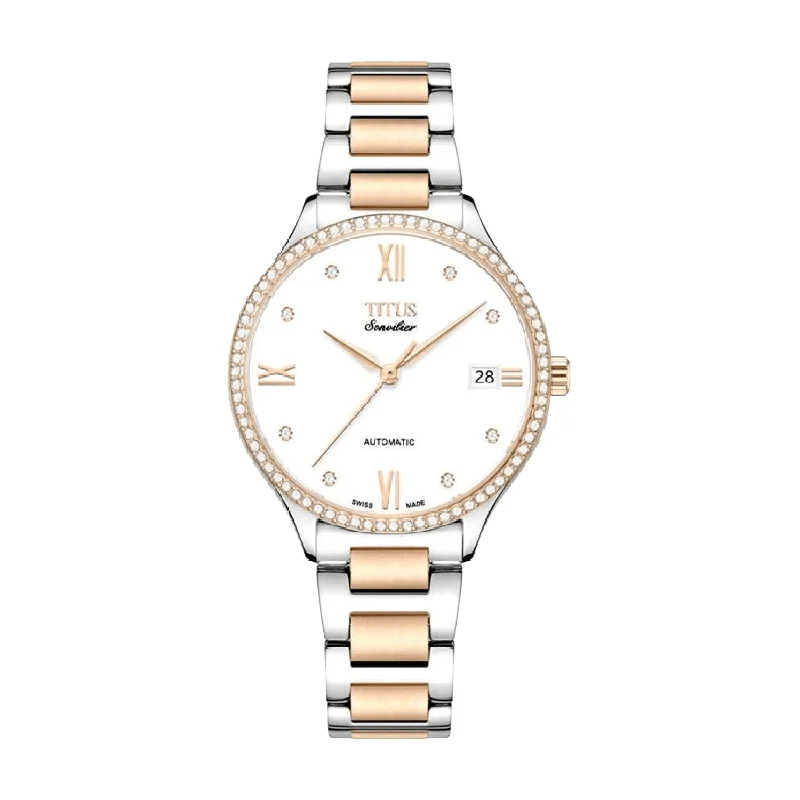 women's mechanical watches with NATO style straps for sports -SOLVIL ET TITUS SONVILIER W06-03116-003 3 HANDS DATE AUTOMATIC WOMEN WATCH women's mechanical watches with NATO style straps for sports -SOLVIL ET TITUS SONVILIER W06-03116-003 3 HANDS DATE AUTOMATIC WOMEN WATCH