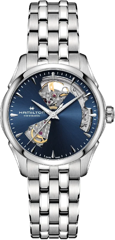 women's Hamilton modern design watches -Hamilton Jazzmaster Open Heart Lady