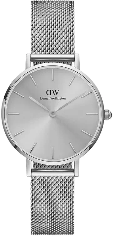 women's mechanical watches with triple time zone design -Daniel Wellington Watch Petite Unitone 28 Silver
