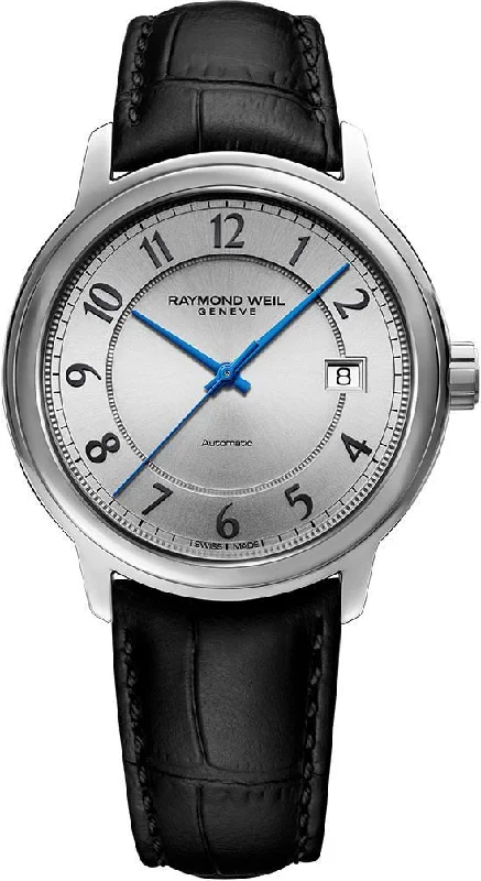 men's mechanical watches with concave design -Raymond Weil Maestro Mens D