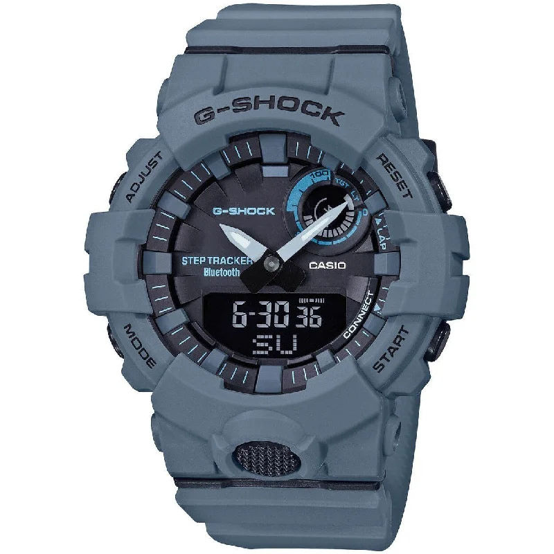 men's skeletonized watches with minimalist design -G-Shock GBA800UC G-Squad Ana-Digi Connected Gray