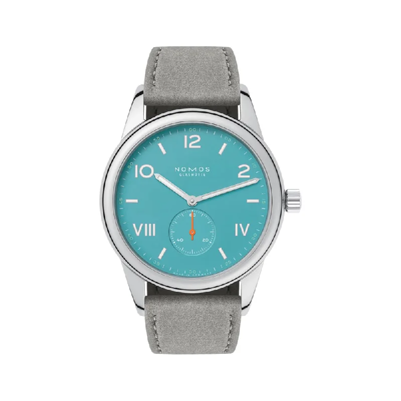 men's GMT watches with leather style straps -Club Campus 38mm - Endless Blue on Leather Strap