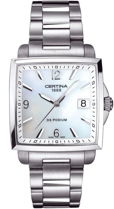 women's Certina world time watches -Certina Watch DS Podium Lady Square