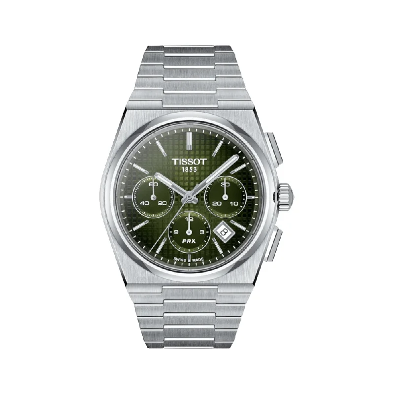 men's digital watches with chronograph display -PRX Chronograph Green 42mm